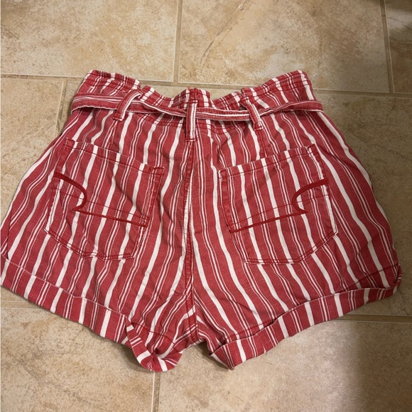 American Eagle Outfitters Striped Red Women's Shorts - Picture 2 of 8